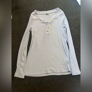 Light blue Cardigan long sleeve t shirt